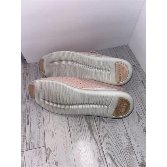 Cole Haan Women's 2 Zerogrand Knit Pink Wingtip Shoes, W10584 Sz 10B Stains - Picture 5 of 10